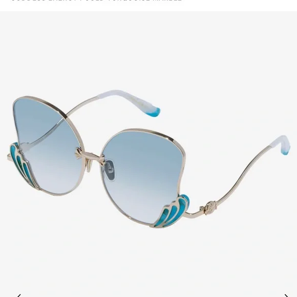 CAMILLA “Goddess Energy” gold turquoise marble oversized boho sunglasses Camilla Goddess Energy Sunglasses Gold Turquoise Blue  main image 3